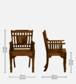 Velora Solid Sheesham Wood Handcrafted Dining Chair - Image 2