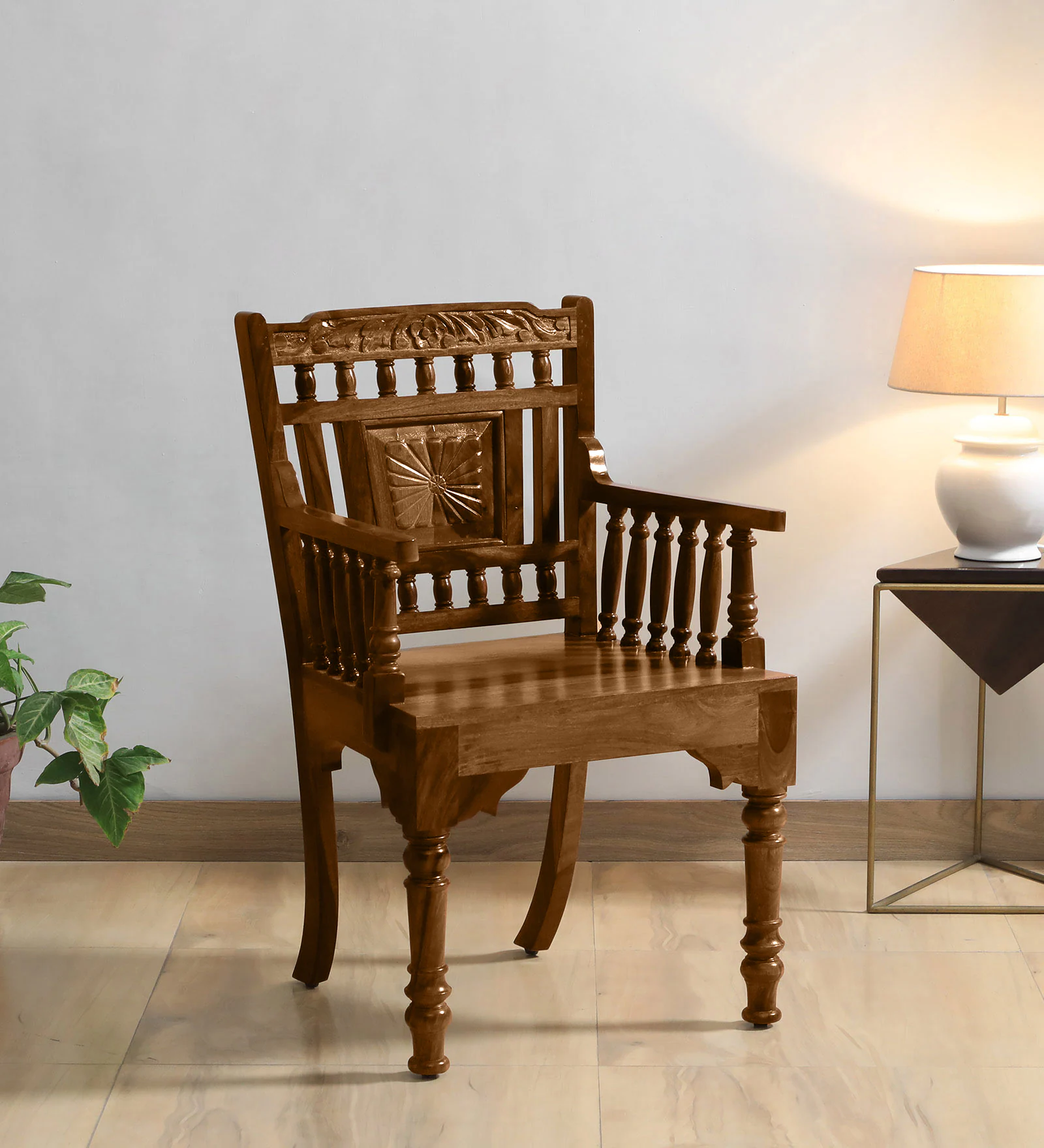 1. Velora Solid Sheesham Wood Handcrafted Dining Chair (5) Velora Solid Sheesham Wood Handcrafted Dining Chair - Image 1