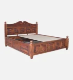 Veyora Solid Sheesham Wood Premium King Size Storage Bed - Image 3