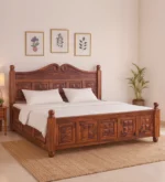 Veyora Solid Sheesham Wood Premium King Size Storage Bed