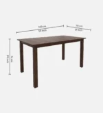 Westora Solid Sheesham Wood 6 Seater Dining Table for Home - Image 2