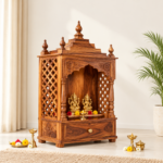 Aaradhya Solid Sheesham Wood Traditional Wooden Home Temple for Pooja Room