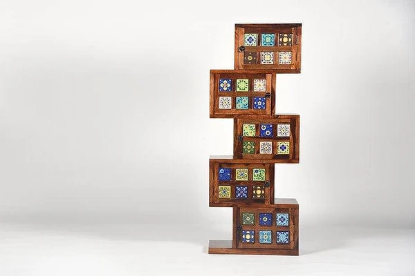 Arlo Solid Sheesham Wood Bookshelf with Open Shelves (1) Arlo Solid Sheesham Wood Bookshelf with Open Shelves - Image 1