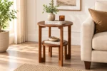 Arvello Solid Sheesham Wood Accent Side Table