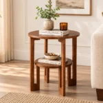 Arvello Solid Sheesham Wood Accent Side Table