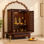 Atharv Traditional Solid Wood Temple with Bell Tower