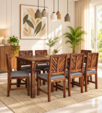 Aurelia Solid Sheesham Wood 8 Seater Dining Set for Spacious Dining Room