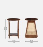 Avelin Solid Sheesham Wood Modern End Table - Image 2