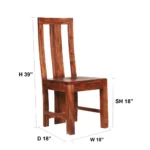 Avora Solid Sheesham Wood Stylish Wooden Chair - Image 6