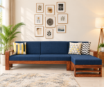 Callum Solid Sheesham Wood Elegant L Shape Sofa for Modern Homes