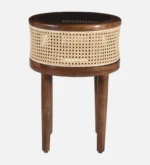 Calvora Solid Sheesham Wood Modern Wooden End Table - Image 4