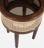 Calvora Solid Sheesham Wood Modern Wooden End Table - Image 3