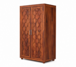 Corwin Solid Sheesham Wood Double Door Storage Wardrobe - Image 3