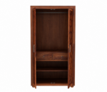 Corwin Solid Sheesham Wood Double Door Storage Wardrobe - Image 4