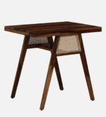 Elora Solid Sheesham Wood Compact 2 Seater Dining Table Set - Image 2