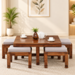 Elora Solid Sheesham Wood Elegant Nesting Coffee Table Set