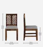 Emery Solid Sheesham Wood Elegant Two Person Dining Table Set - Image 7