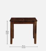 Emery Solid Sheesham Wood Elegant Two Person Dining Table Set - Image 5