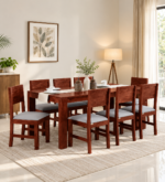 Finley Solid Sheesham Wood Spacious Wooden Dining Table Set for 8