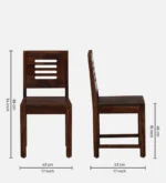 Hazel Solid Sheesham Wood Contemporary Dining Table Set for 2 - Image 7