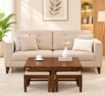 Hazel Solid Sheesham Wood Premium Nesting Side Table Set (1)