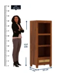 Ira Solid Sheesham Wood Space Saving Bookshelf for Study Room - Image 7