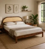 Anvika Solid Sheesham Wood King Size Bed Without Storage