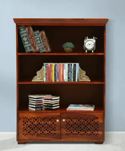 Kiara Wooden Bookcase with Storage Cabinet (1) Kiara Wooden Bookcase with Storage Cabinet - Image 1
