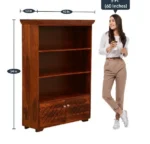 Kiara Wooden Bookcase with Storage Cabinet - Image 2