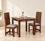 Liora Solid Sheesham Wood Modern 2 Seater Dining Table Set