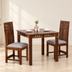 Liora Solid Sheesham Wood Modern 2 Seater Dining Table Set