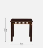 Liora Solid Sheesham Wood Modern 2 Seater Dining Table Set - Image 6