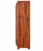 Lomira Solid Sheesham Wood Compact Storage Wardrobe - Image 2