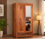 Lomira Solid Sheesham Wood Compact Storage Wardrobe