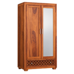 Lomira Solid Sheesham Wood Compact Storage Wardrobe - Image 4
