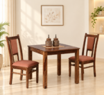 Marlow Solid Sheesham Wood Small Space Dining Set with Chairs