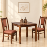 Marlow Solid Sheesham Wood Small Space Dining Set with Chairs