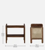 Meadow Solid Sheesham Wood Natural Finish Side Table - Image 4
