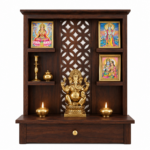 Navya Modern Wooden Mandir with Open Prayer Shelf - Image 2