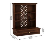 Navya Modern Wooden Mandir with Open Prayer Shelf - Image 3
