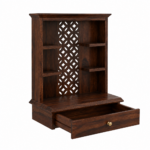 Navya Modern Wooden Mandir with Open Prayer Shelf - Image 4