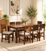 Oakley Solid Sheesham Wood 8 Seater Wooden Dining Table Set