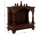 Parth Sheesham Wood Compact Pooja Cabinet for Home - Image 3