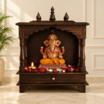 Parth Sheesham Wood Compact Pooja Cabinet for Home