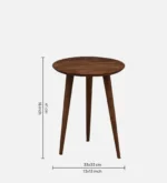 Renwick Solid Sheesham Wood Slatted End Table - Image 3