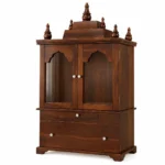 Reya Sheesham Wood Corner Temple for Small Spaces - Image 2