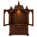 Reya Sheesham Wood Corner Temple for Small Spaces - Image 3