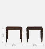 Rowan Solid Sheesham Wood Modern Dining Table and 2 Chairs - Image 2