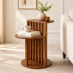 Tavish Solid Sheesham Wood Minimalist Side Table