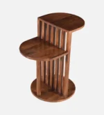 Tavish Solid Sheesham Wood Minimalist Side Table - Image 4